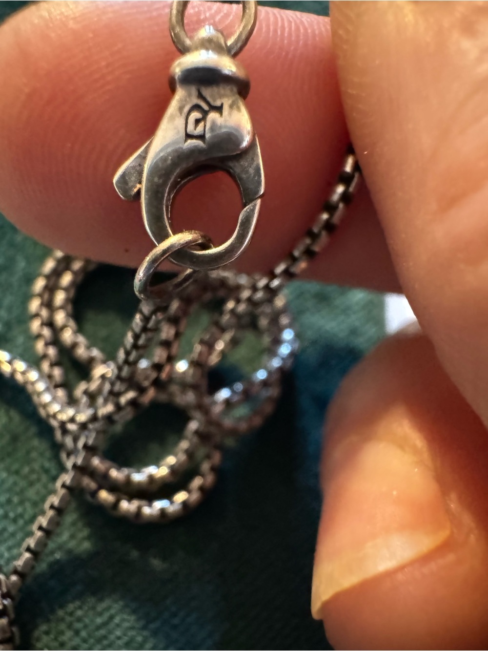 David Yurman Sterling Ring and necklace with diamonds - Picture 13 of 17